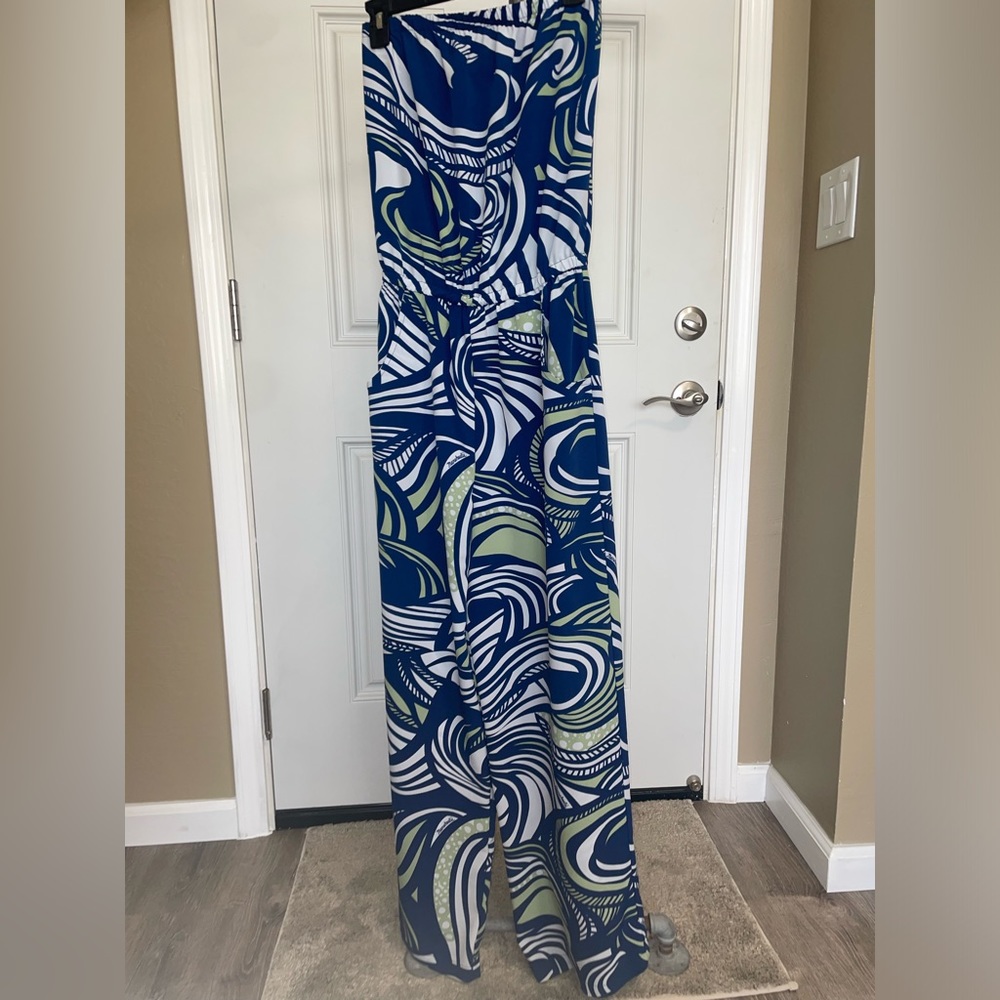 Manuhealii Jumpsuit Strapless Aloha Print